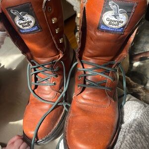 Georgia Boot Men's Chestnut Leather Work Boots